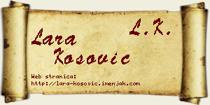 Lara Kosović vizit kartica